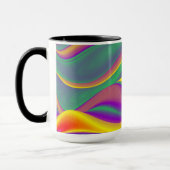 色の魔法、抽象芸術3Dレインボワート マグカップ (左)