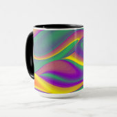 色の魔法、抽象芸術3Dレインボワート マグカップ (正面左)