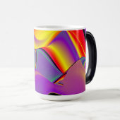 色の魔法、抽象芸術3Dレインボワート モーフィングマグカップ (正面右)