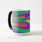 色の魔法、抽象芸術3Dレインボワート モーフィングマグカップ (正面左)