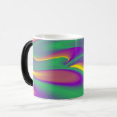 色の魔法、抽象芸術3Dレインボワート モーフィングマグカップ (正面左)