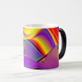 色の魔法、抽象芸術3Dレインボワート モーフィングマグカップ (正面右)
