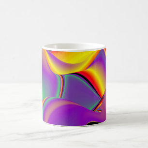 色の魔法、抽象芸術3Dレインボワート モーフィングマグカップ