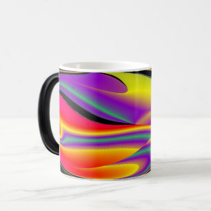 色の魔法、抽象芸術3Dレインボワート モーフィングマグカップ