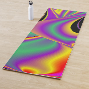 色の魔法、抽象芸術3Dレインボワート ヨガマット