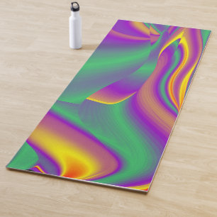 色の魔法、抽象芸術3Dレインボワート ヨガマット