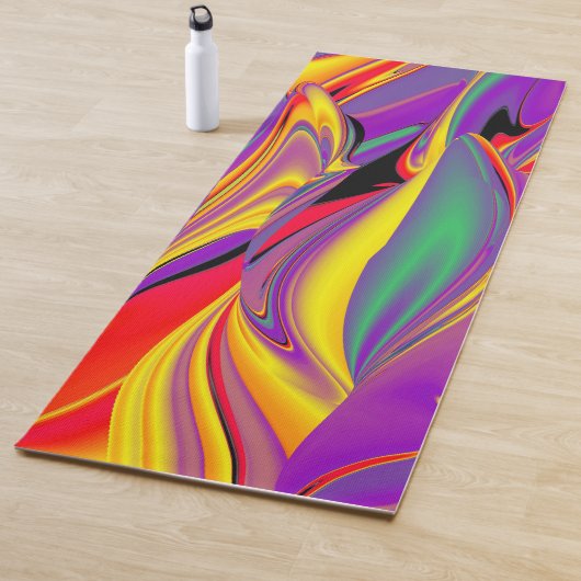 色の魔法、抽象芸術3Dレインボワート ヨガマット (インサイチュ)