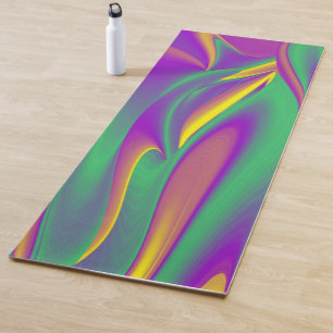 色の魔法、抽象芸術3Dレインボワート ヨガマット