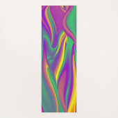 色の魔法、抽象芸術3Dレインボワート ヨガマット (裏面)