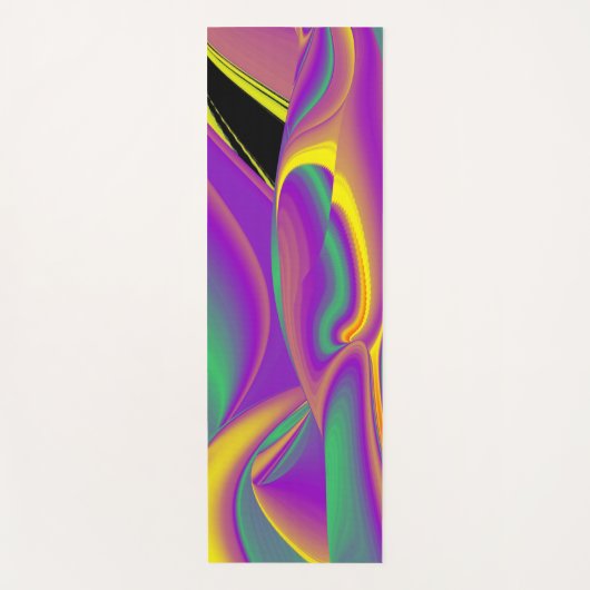 色の魔法、抽象芸術3Dレインボワート ヨガマット (正面)