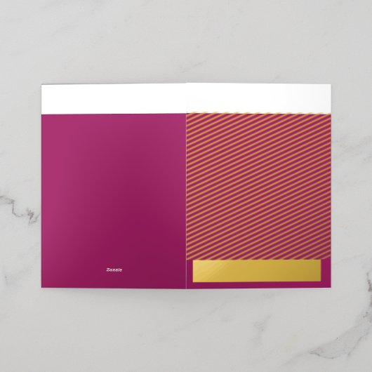 色の鮮やかグラデーションが滑らかに変化する 箔グリーティングカード (外側レイダウン)