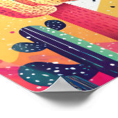 色の鮮やかサボテン ポスター (角)