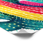 色の鮮やかサボテン ポスター (角)