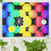 色の鮮やかパターン キッチンタオル (折り畳み)