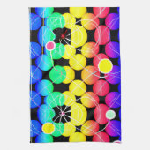 色の鮮やかパターン キッチンタオル (縦)