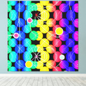 色の鮮やかパターン キャンバスプリント (インサイチュ (ウッドフロア))