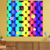 色の鮮やかパターン キャンバスプリント (インサイチュ (リビング))