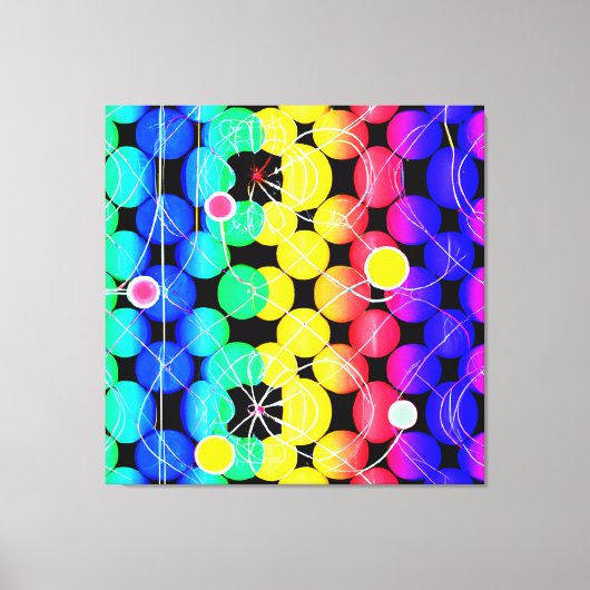 色の鮮やかパターン キャンバスプリント (正面)
