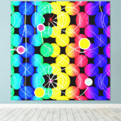 色の鮮やかパターン キャンバスプリント (インサイチュ (ウッドフロア))