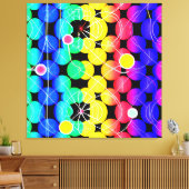 色の鮮やかパターン キャンバスプリント (インサイチュ (リビング))