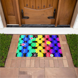 色の鮮やかパターン ドアマット