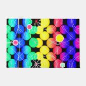 色の鮮やかパターン ドアマット (正面)