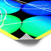 色の鮮やかパターン ポスター (角)