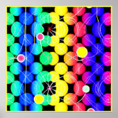 色の鮮やかパターン ポスター (正面)