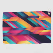 色の鮮やかブロック ゴルフタオル (横)