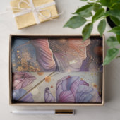 色の鮮やか付いた冷たい花 薄葉紙 (ギフト)