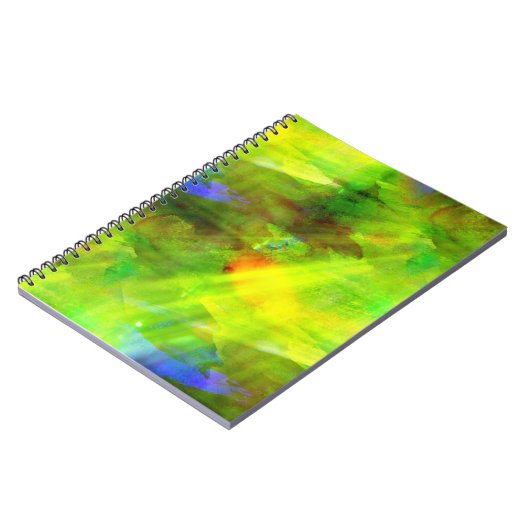 色の黄色い抽象的で継ぎ目が無い背景の緑 ノートブック (左側)