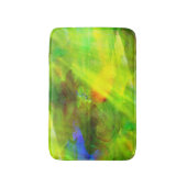 色の黄色い抽象的で継ぎ目が無い背景の緑 バスマット (正面縦)