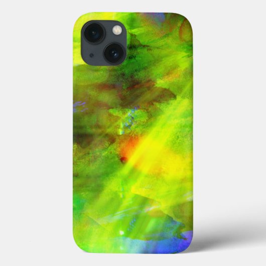 色の黄色い抽象的で継ぎ目が無い背景の緑 Case-Mate iPhoneケース (裏面)