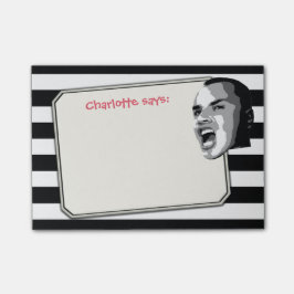 色の黒のストライプで叫んでいる人 ポストイット