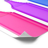 色の7つのマーカーの違う行 ポスター (角)