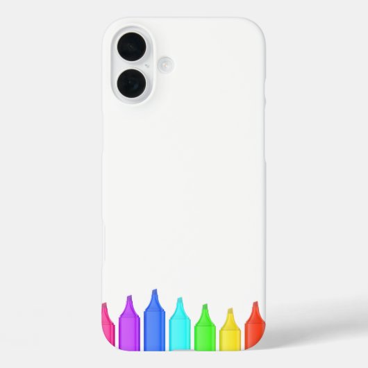 色の7つのマーカーの違う行 Case-Mate iPhoneケース (裏面)