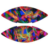 色の「ブラシストローク」で曲がったステンドスクエア アメリカンフットボール (パネル)