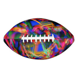 色の「ブラシストローク」で曲がったステンドスクエア アメリカンフットボール