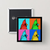 色の(鳥)ショウジョウコウカンチョウ違う。 缶バッジ (正面&裏面)