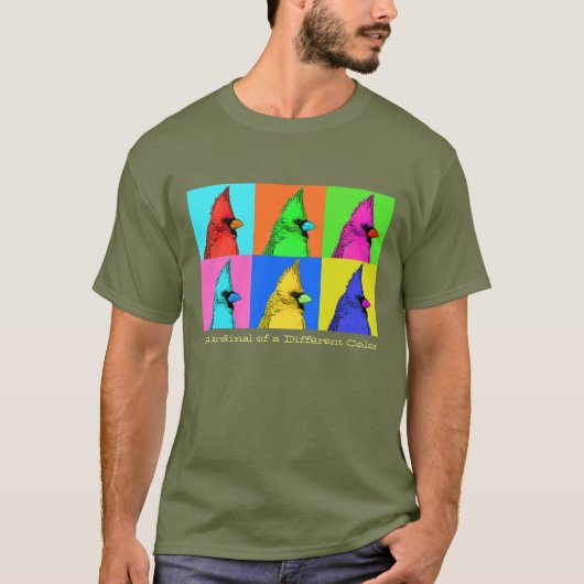 色の（鳥）ショウジョウコウカンチョウ違う。 Tシャツ (正面)