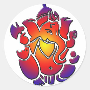 色のGanesh ラウンドシール