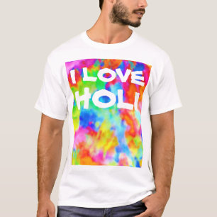 色のHOLIのフェスティバル + あなたのアイディア Tシャツ
