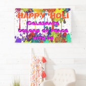 色のHOLIのフェスティバル-はねかけます + あなたのアイディア 横断幕 (インサイチュ)