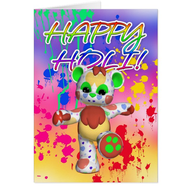 色のHoliのフェスティバル-ペンキははねかけます (正面)