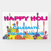 色のHOLIのフェスティバル- IIをはねかけます + あなたのアイディア 横断幕 (横)