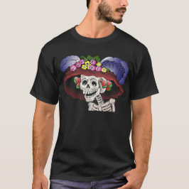 色のLa Calavera Catrina Tシャツ