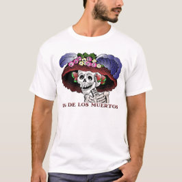 色のLa Calavera Catrina Tシャツ