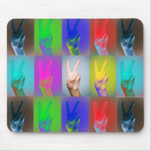 色のmousepadの平和 マウスパッド