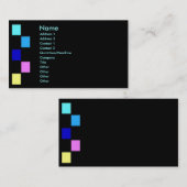 色のSquaersのプロフィールカード 名刺 (正面/裏面)