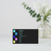 色のSquaersのプロフィールカード 名刺 (スタンド正面)